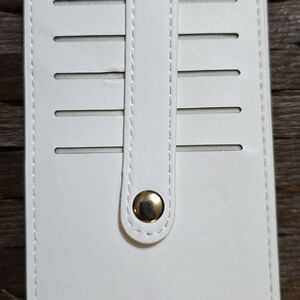 Badgley Mischka Cream Card Holder with Gold Detail